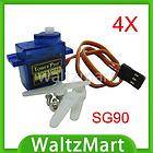 4x SG90 9g Mini Gear Micro Servo For RC Airplane Helicopter Car Boat 