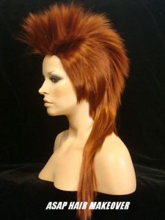 MOHAWK Costume Halloween Wig wigs in Color Copper Red