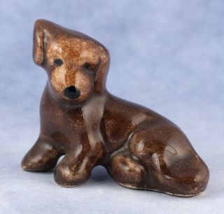 Vintage Miniature Ceramic Dachshund Puppy Dog Figurine