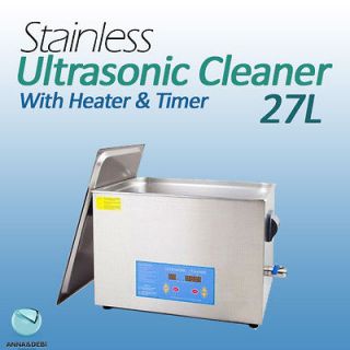New Stainless Ultrasonic Cleaner With Heater & Timer 27L 27 liter 