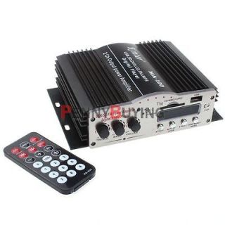 Remote DC 12V Car Stereo Audio Amplifier Motorcycle Amp With FM &  