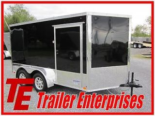 NEW 12 UNITED 7 X 12 V NOSE ENCLOSED MOTORCYCLE TRAILER