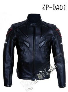   protective gear/Black leather motorcycle clothing S M L XL 2XL 3XL