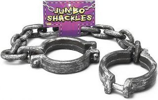 HALLOWEEN JUMBO SHACKLES PRISONER PROP DECORATION NEW