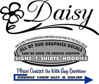 Name Daisy Flower Sticker Decal 4 Laptop Car Window Wall Game Console 