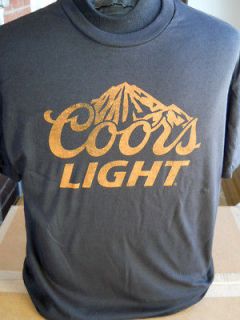 Coors Light Beer Black T Shirt Size XL NEW
