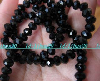 wholesale beauty new black faceted Crystal Loose gemstone Bead 
