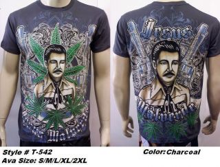 Jesus Malverde The Narco Saint t shirts glittery