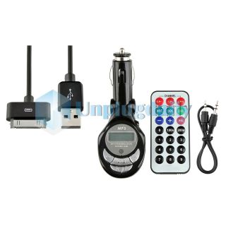 Car Kit Wireless FM Transmitter  Player+USB For iPod