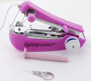   Cordless Hand Held Clothes QUICK REPAIR Sewing Machines Set pink