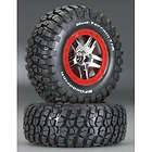 Traxxas 5877R Mud Terrain TA S1 Tires/Chrome Wheels(2) Red Front 1/10 
