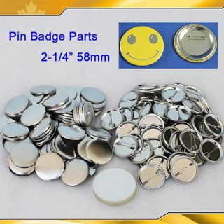 50mm 100sets Pin Badge Button Parts Maker Machine Blank Supplies 