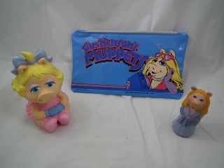   Jim Hensons MISS PIGGY Pencil CASE Fisher Price PUPPET Hasbro BABY