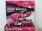  Jeremy Mayfield 19 DODGE DEALERS 1/24 Action Platinum NASCAR diecast