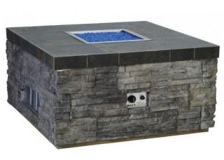 BULL OUTDOOR PRODUCTS #31034 SQUARE FIRE PIT w/propane access door