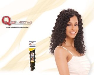 Que by MILKY WAY 100% HUMAN HAIR MASTERMIX DEEP WEAVE 14 Shake N Go