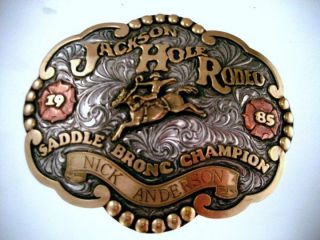 Clint Mortenson Customized Trophy Rodeo Belt Buckle