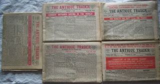 Vtg 1966 Lot 5 Antique Trader Newspaper Collector Sales Buy Sell 