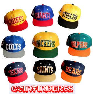 NFL Vintage Retro Snapback Hat Ball Cap Assorted Teams