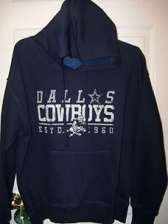   Cowboys Football Navy Blue Hoodie Jacket Mens Size XL XLarge NWT