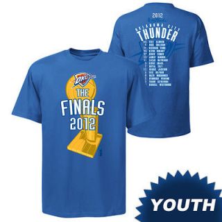 NEW NBA Finals Playoffs Oklahoma City Thunder Roster & Trophy Youth T 