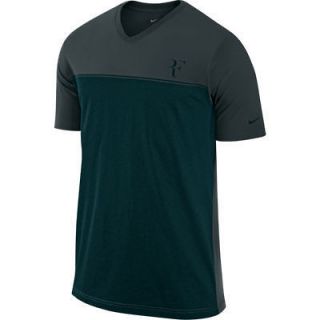 Nike RF Roger Federer Seaweed Hard Court Shirt Tennis 481792 386 Sz S 