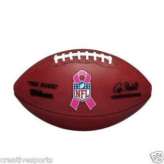 OFFICIAL WILSON LEATHER NFL PRO GAME FOOTBALL F1100 BREAST CANCER PINK 