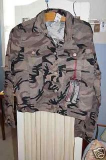 DESTINY Jeans camo stretch jacket Juniors size large new with tags