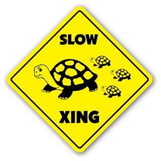 SLOW TURTLE CROSSING Sign xing gift novelty lover animal sea box 