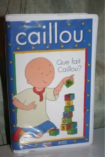 Caillou French Language Cinar VHS Video