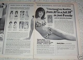 1970 ad Mark Eden Bustline Developer Bust  SHARON RILEY