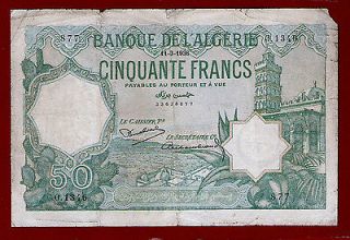   FRANCS 1936 P 80 SEE SCAN TUNISIA ( ANGOLA MALI CONGO MOROCCO ITALY