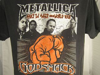 Metallica Godsmack madly in anger with the world tour mens large l 
