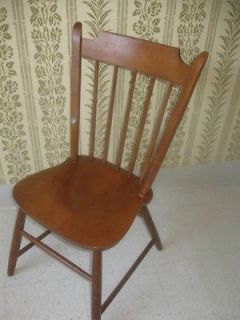   Hard Rock Maple Thumb Back Side Chair Andover 48 w. cosmetic issues