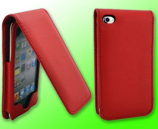   Leather Folding Flip Case Skin Cover Red for Apple iPod Touch 4th Gen