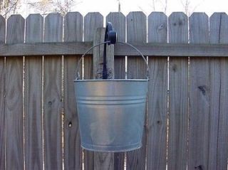 Country GALVANIZED #10 BUCKET PAIL FLOWER Hanging Plant