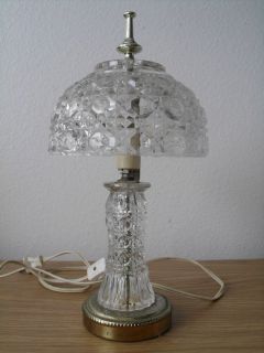 Small Vintage Night Light Crystal Button Pattern Table Lamp