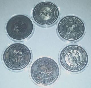 Apollo 11 Coins Flown to Moon 40th Commemorative Medallion Token 
