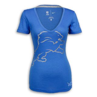 Detroit Lions LADIES Reverse Logo Tri Blend T Shirt by Nike