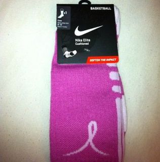 Mens Nike Elite Basketball Socks BREAST CANCER EDITION BRAND NEW IN 