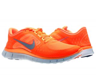 Nike Free Run+ 3 Total Orange Neon/Silver Mens Running Shoes 510642 