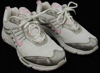 Womens Nike Air Walk White Pink Sneakers Tennis Shoes 7 Lace Up Mesh