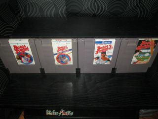 NES GAMES.Lot of 4 BASES LOADED GAMES