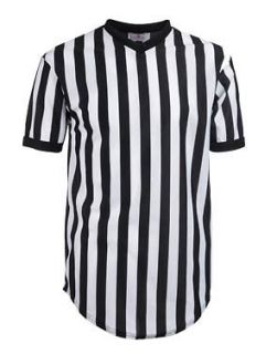 NEW Basketball Officials Referee Jersey Ref Shirt Black and White V 