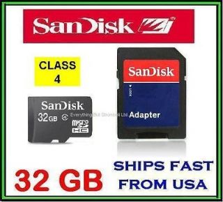   32GB CLASS 4 MICRO SD / SDHC/TF FLASH MEMORY CARD W/SD ADAPTER 32GIG