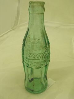 Vintage Coca Cola 6 fluid oz. Green Pop Bottle  Clinton Iowa D 105529