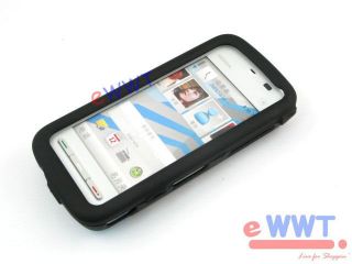 for Nokia 5230 New* Black Rubber Skin Cover Hard Case *