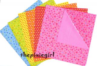 ORIGAMI PAPER DOUBLE SIDED PEARLESCENT STAR DESIGN PRINT 20 SHEETS
