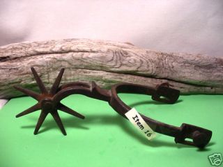 ANTIQE Ornate Fancy Large IRON Spanish Colonial Single Riding Spur 