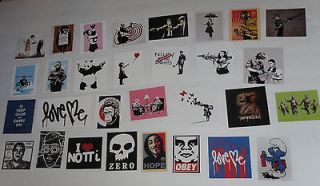   DEATH NYC Original Street Art Graffiti Sticker Pack of 30 a obey L:42